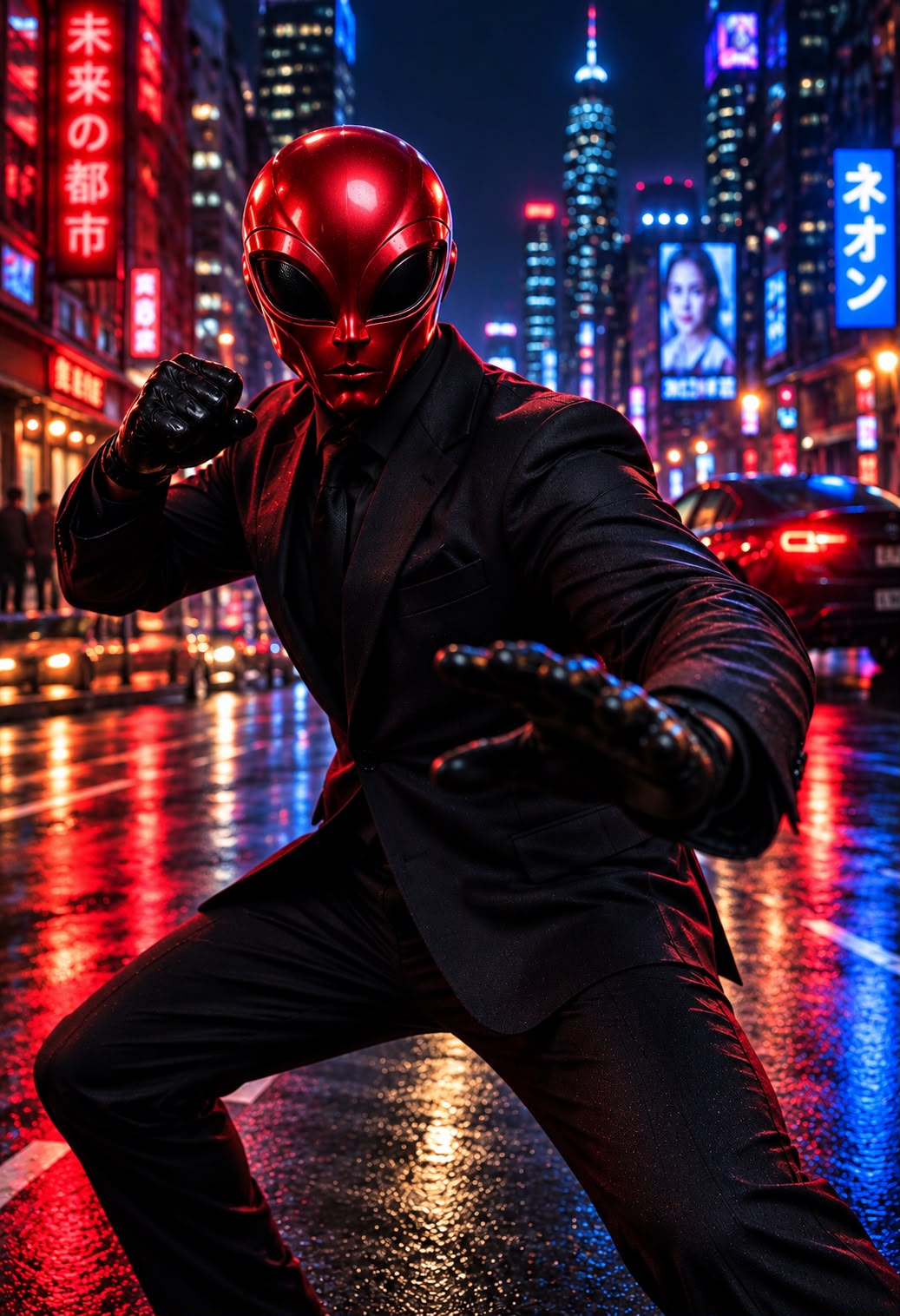 Strike, the fighter, red mask