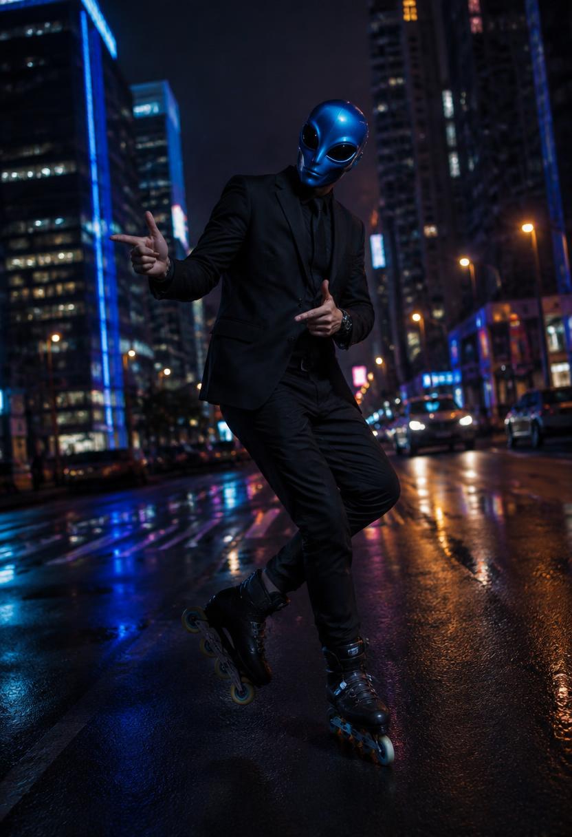 Echo, the goofy, blue mask