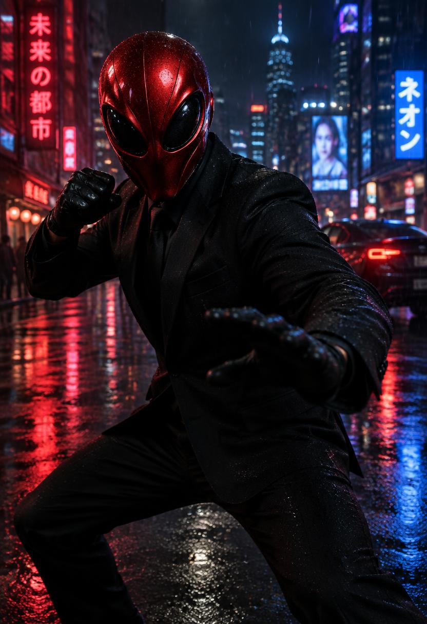 Strike, the fighter, red mask